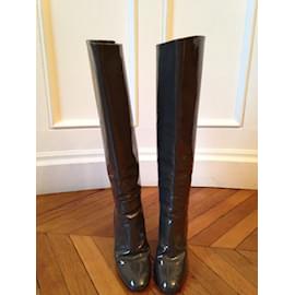 Bottega Veneta-BOTTEGA VENETA  Boots T.eu 38.5 Patent leather-Grey