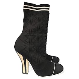 Fendi-FENDI Ankle boot T.eu 38 pano-Preto