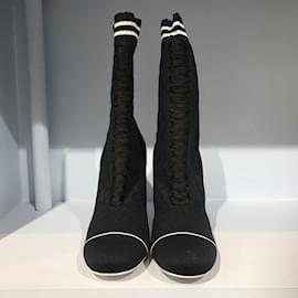 Fendi-FENDI  Ankle boots T.eu 38 cloth-Black