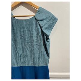 Fendi-Robe FENDI T.IT 44 Soie-Bleu