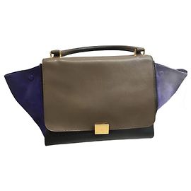 Céline CELINE Handtaschen T.  Leder Anthrazitgrau