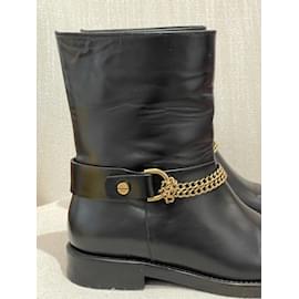 Lanvin-LANVIN  Ankle boots T.eu 39 leather-Black