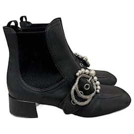 Miu Miu-MIU MIU  Ankle boots T.eu 37 leather-Black