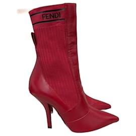 Fendi-FENDI  Ankle boots T.eu 40 leather-Red