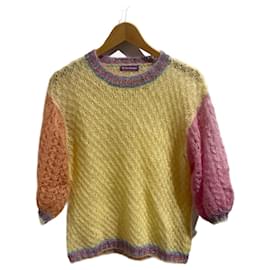 Autre Marque-ROSE CARMINE  Knitwear T.International Taille Unique Wool-Yellow