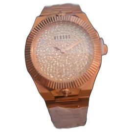 Montre Versace en acier doré Doré