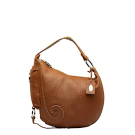 Fendi-Sac à bandoulière en cuir Selleria-Marron