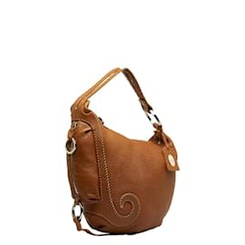Fendi-Sac à bandoulière en cuir Selleria-Marron