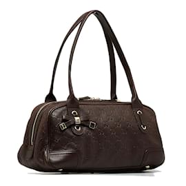 Gucci-GG Signature Princy Boston Bag 161720-Brown