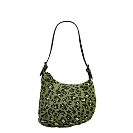 Fendi-Beaded Oyster Bag 8BR248-Brown