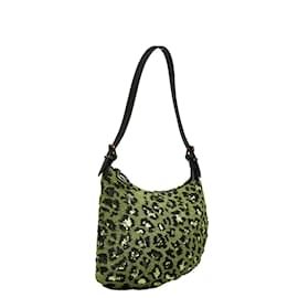 Fendi-Beaded Oyster Bag 8BR248-Brown