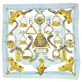 Cartier Sciarpa stampata con elefante verde Verde