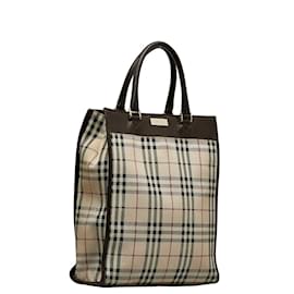 Burberry-Cabas vertical House Check-Beige