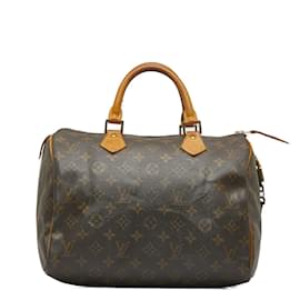 Louis Vuitton-Louis Vuitton Monogram Speedy 30 Canvas Handbag M41526 in Good condition-Brown