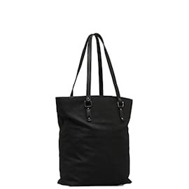 Salvatore Ferragamo-Leather Gancini Tote Bag AU-21 4909-Black
