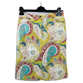 Falda midi Etro de algodón multicolor Multicolor