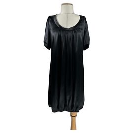 Miu Miu Seidenkleid Schwarz Schwarz