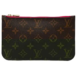 Louis Vuitton-Louis Vuitton Brown Monogram Neverfull Pouch-Marrom