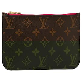 Louis Vuitton-Louis Vuitton Brown Monogram Neverfull Pouch-Marrom