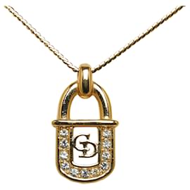 Dior-Collier pendentif serrure en or Dior-Doré