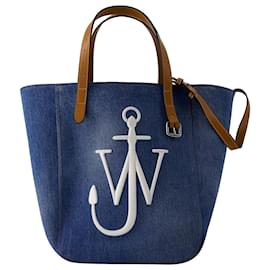 JW Anderson-Belt Tote Bag - J.W. Anderson - Canvas - Denim-Blue