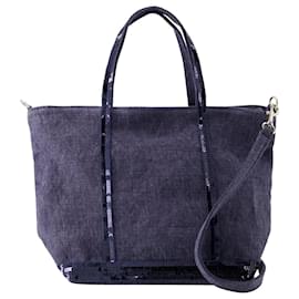 Vanessa Bruno-Cabas S Shopper Bag - Vanessa Bruno - Linen - Blue Denim-Blue
