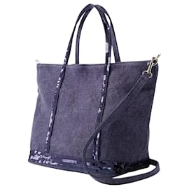 Vanessa Bruno-Cabas S Shopper Bag - Vanessa Bruno - Linen - Blue Denim-Blue