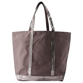 Vanessa Bruno-Cabas L Shopper Bag - Vanessa Bruno - Cotton - Grey Anthracite-Grey