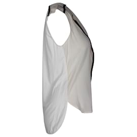 Max Mara-Max Mara Sleeveless Top in White Silk-White