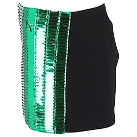 Attico-The Attico Rue Embellished Mini Skirt in Green Rayon-Green