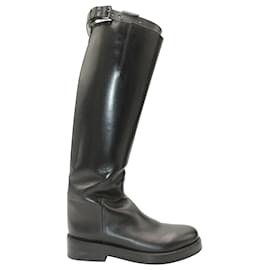 Ann Demeulemeester-Ann Demeulemeester Stan Riding Boots in Black Leather-Black