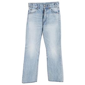 Céline Vaqueros de pernera recta Celine en denim de algodón azul claro Azul