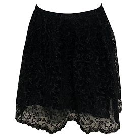 Essentiel Antwerp Spitzenrock aus schwarzem Nylon Schwarz