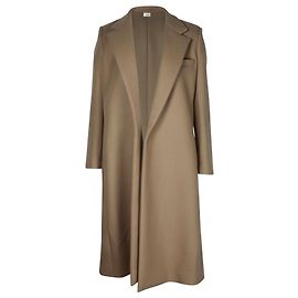 The Row Demi Trench Coat in Brown Wool Brown Red