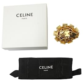 Céline-Cintura a catena quadrata Celine in metallo dorato-D'oro,Metallico