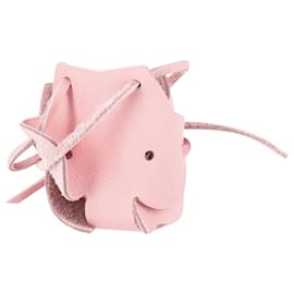Hermès-Hermes Tete de Cheval Horse Bag Charm in Pink Leather-Pink