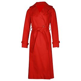 Gabardina Maje Goldie de algodón rojo Roja