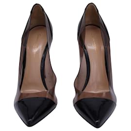 Gianvito Rossi-Zapatos de salón con punta en punta Plexi de Gianvito Rossi en PVC negro-Negro