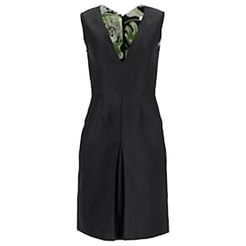 Emilio Pucci-Emilio Pucci ärmelloses Kleid mit V-Ausschnitt aus schwarzem Polyester-Schwarz