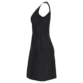 Emilio Pucci-Emilio Pucci ärmelloses Kleid mit V-Ausschnitt aus schwarzem Polyester-Schwarz