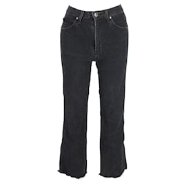Khaite-Khaite-Jeans mit rohem Saum aus schwarzer Baumwolle-Schwarz