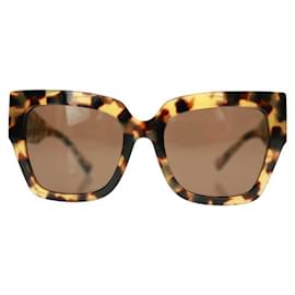 Valentino-Valentino VA 4082 503673 Havana Brown Oversize Designer Sunglasses-Brown