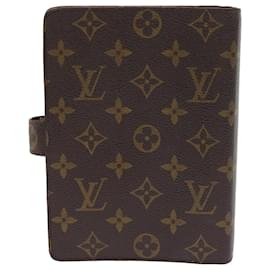 Louis Vuitton-LOUIS VUITTON Monogramm Agenda MM Tagesplaner Cover R20105 LV Auth 55597-Monogramm