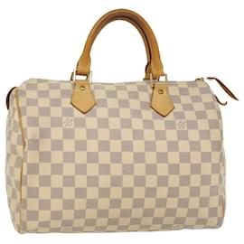 Louis Vuitton-Louis Vuitton Damier Azur Speedy 30 Hand Bag N41533 Auth LV 55337-Autre