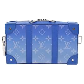 Louis Vuitton-LOUIS VUITTON Monogram Clouds Soft Trunk Wallet Bolso de hombro M45432 autenticación 55832EN-Blanco,Azul claro