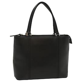 Burberry-BURBERRY Tote Bag Leather Black Auth bs8728-Black