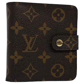 Louis Vuitton-LOUIS VUITTON Monogram Compact zip Wallet M61667 LV Auth 55620EN-Monograma