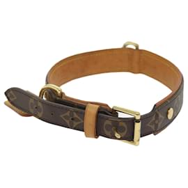 Louis Vuitton-LOUIS VUITTON Monogram Collier Baxter Dog Leash 18.1""-22"" M58072 LV Auth 55299-Monogram