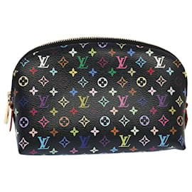 Louis Vuitton-LOUIS VUITTON Monogram Multicolor Pochette Cosmetic Nero M47355 LV Aut 55047alla-Nero