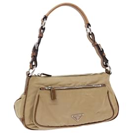 Prada-PRADA Shoulder Bag Nylon Brown Auth bs8253-Brown